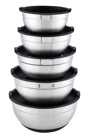 جاطات سلطة ستانلس مع غطاء